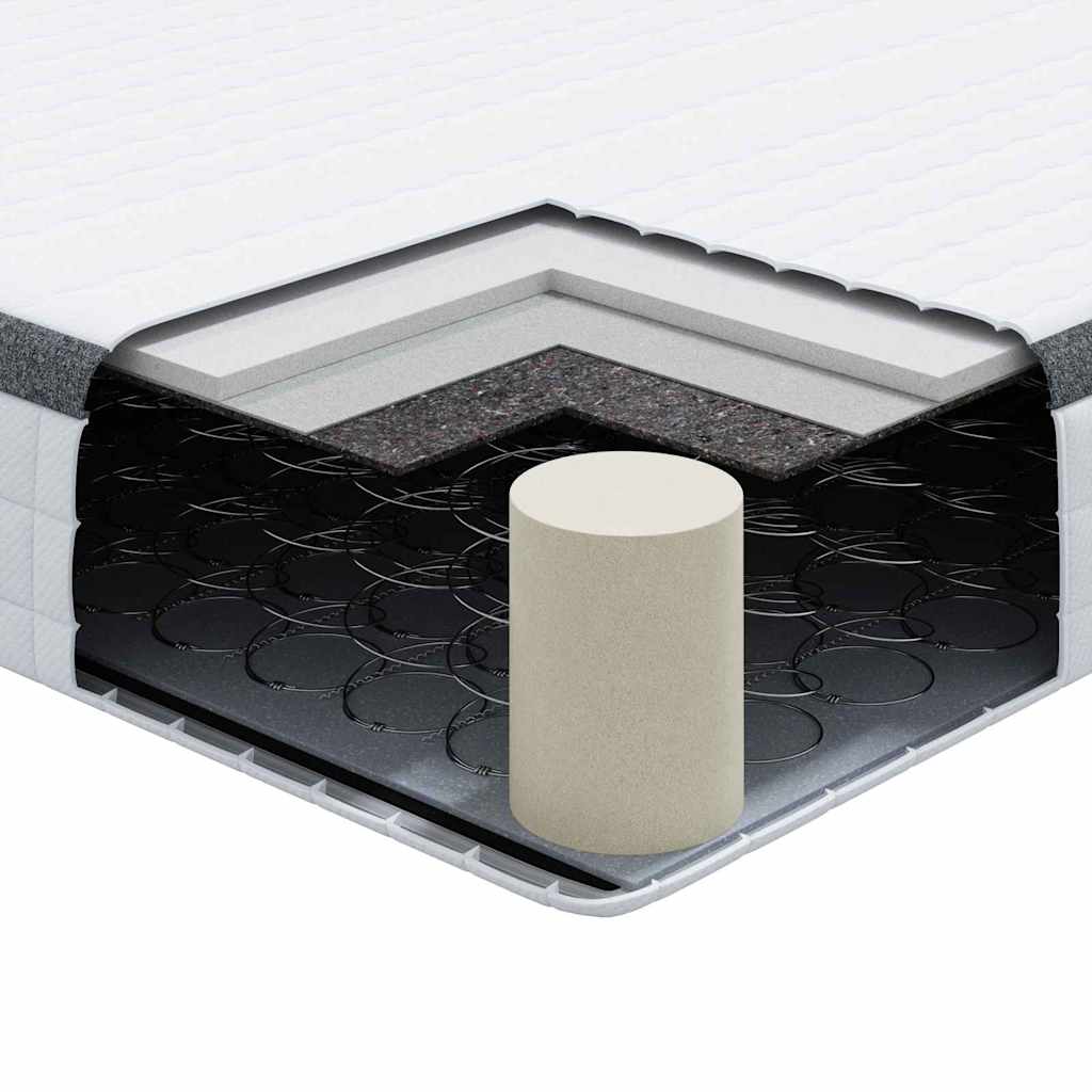 vidaXL Matratze Weiß und Grau 70 x 200 cm Bonell Feder