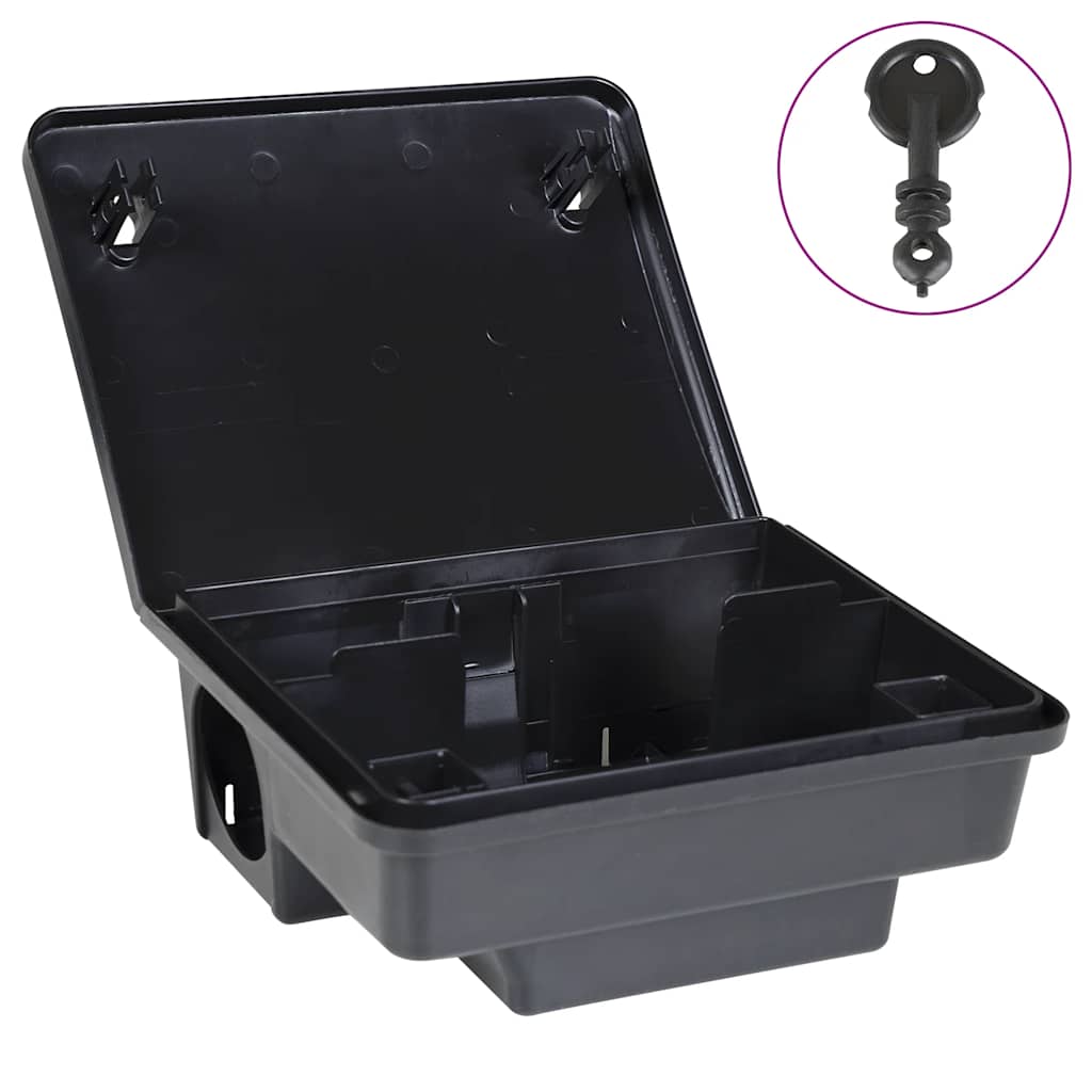 vidaXL Mausefallen 4 Stk. Schwarz 23x19x9,5 cm