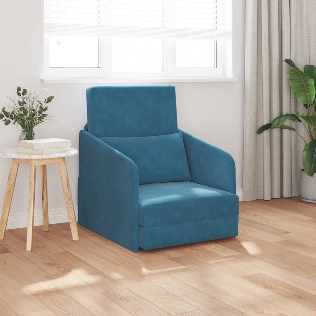 vidaXL Schlafsofa Blau 65 x 80 x 83 cm Samt