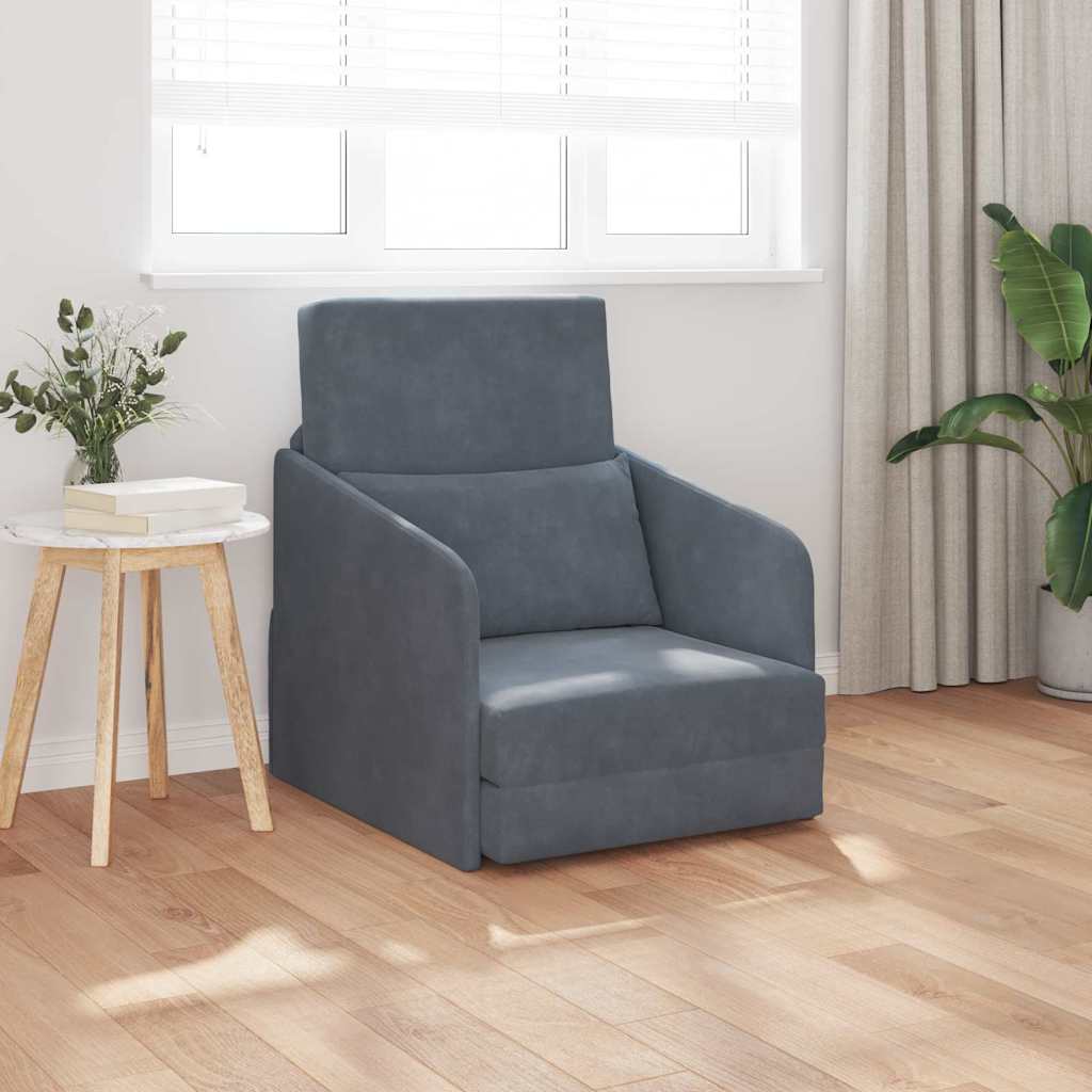 vidaXL Schlafsofa Blau 65 x 80 x 83 cm Samt