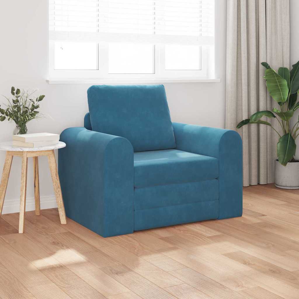 vidaXL Schlafsofa Blau 98 x 71 x 83 cm Samt
