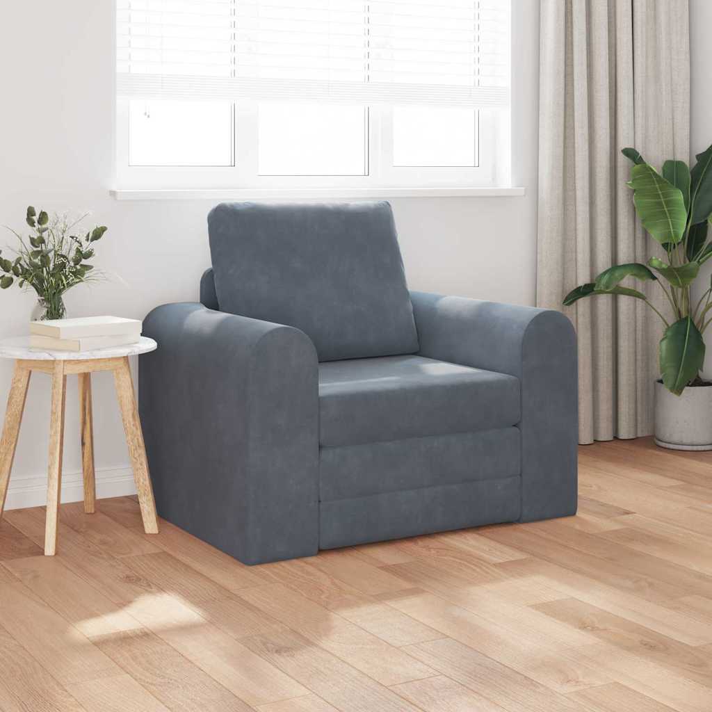 vidaXL Schlafsofa Blau 98 x 71 x 83 cm Samt