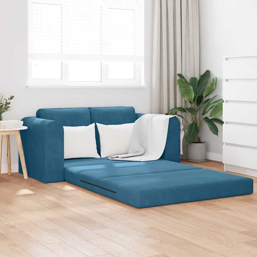 vidaXL Schlafsofa Blau 98 x 71 x 83 cm Samt