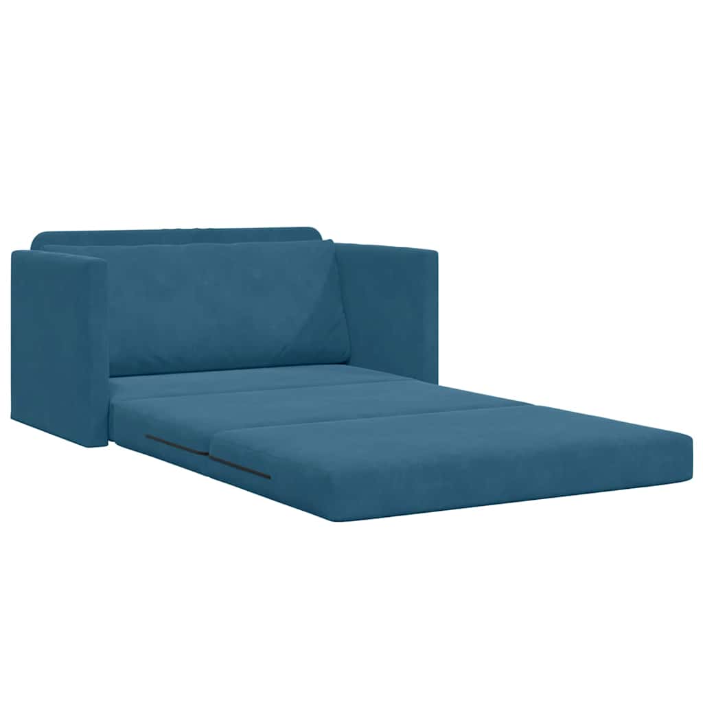 vidaXL Schlafsofa Blau 124 x 204 x 61 cm Samt