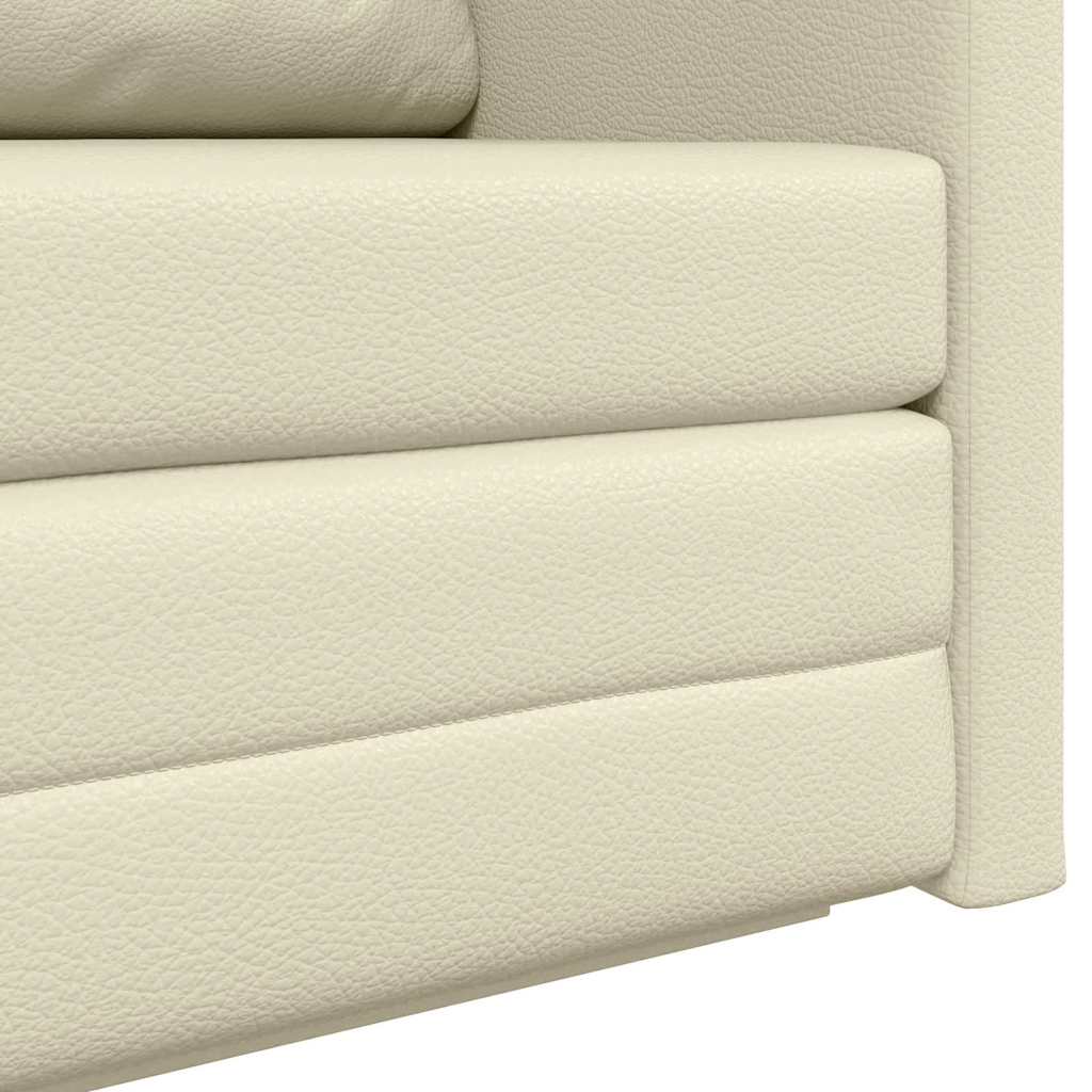vidaXL Schlafsofa Creme 124 x 71 x 78 cm Kunstleder