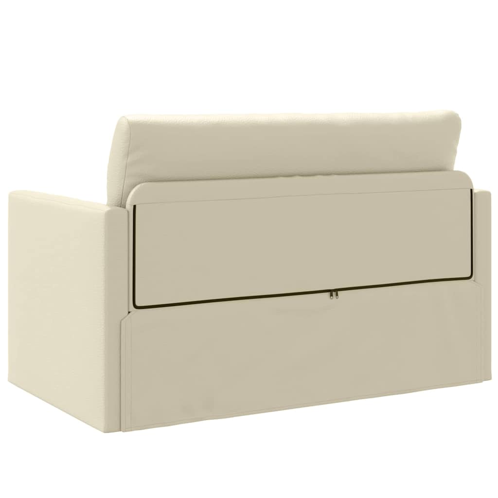 vidaXL Schlafsofa Creme 124 x 71 x 78 cm Kunstleder