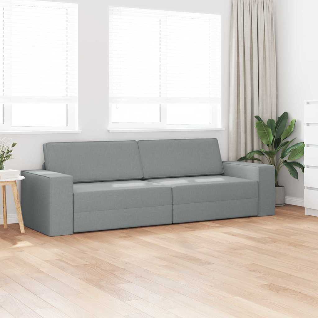 vidaXL Schlafsofa Hellgrau 245 x 78 x 77 cm Stoff
