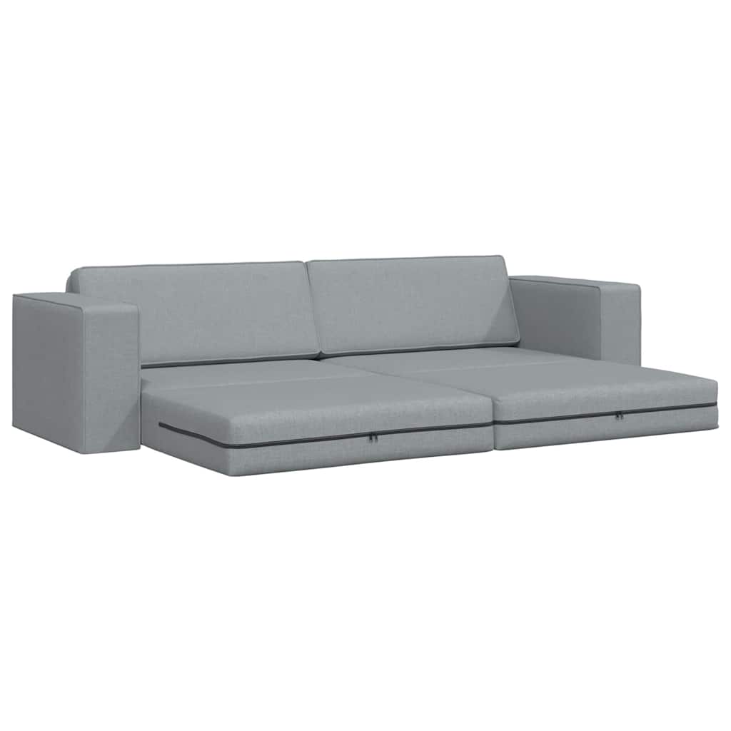 vidaXL Schlafsofa Hellgrau 245 x 78 x 77 cm Stoff