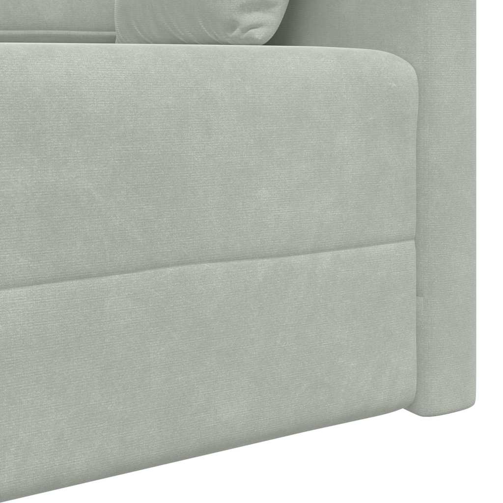 vidaXL Boden-Sofa-Bett Hellgrau 213 x 70 x 77 cm Samt