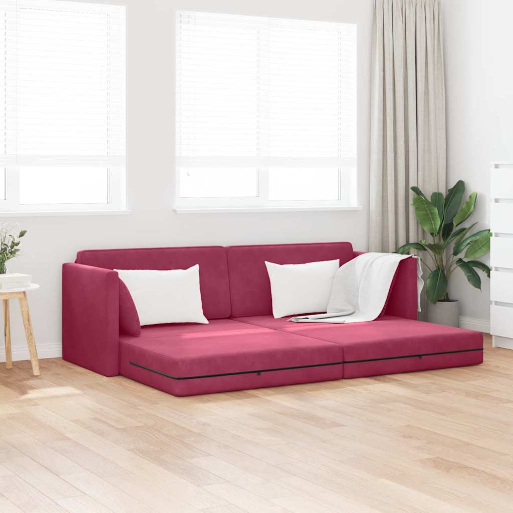 vidaXL Boden-Sofa-Bett Hellgrau 213 x 70 x 77 cm Samt