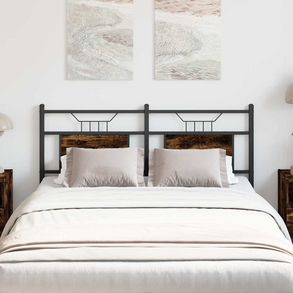 vidaXL Kopfteil Räuchereiche 75 cm Holzwerkstoff und Stahl