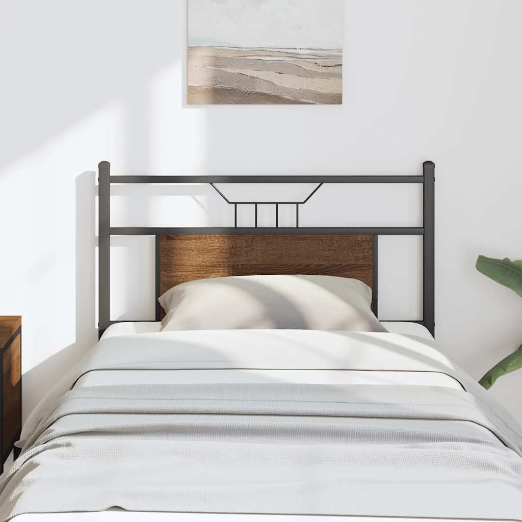 vidaXL Kopfteil Räuchereiche 75 cm Holzwerkstoff und Stahl