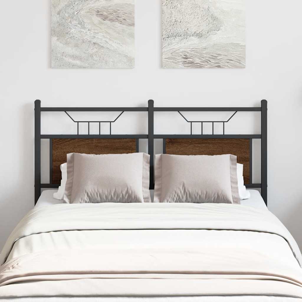 vidaXL Kopfteil Räuchereiche 75 cm Holzwerkstoff und Stahl