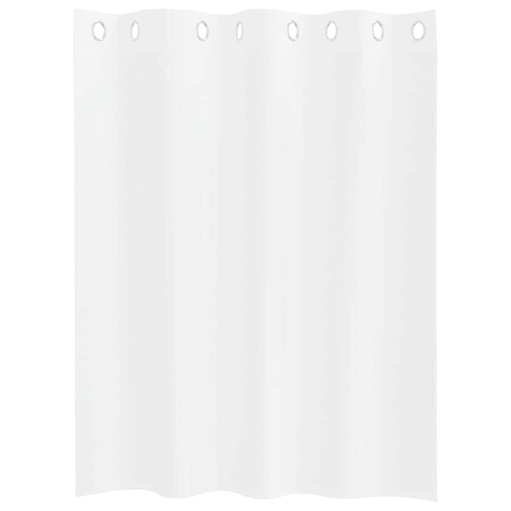vidaXL Voile-Vorhang mit Vorhängen 2 pcs Weiß 140 x 140 cm Polyester