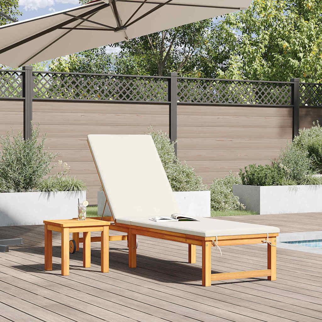 vidaXL Sonnenliege Braun 202 x 53 x 89 cm Massivholz Akazie