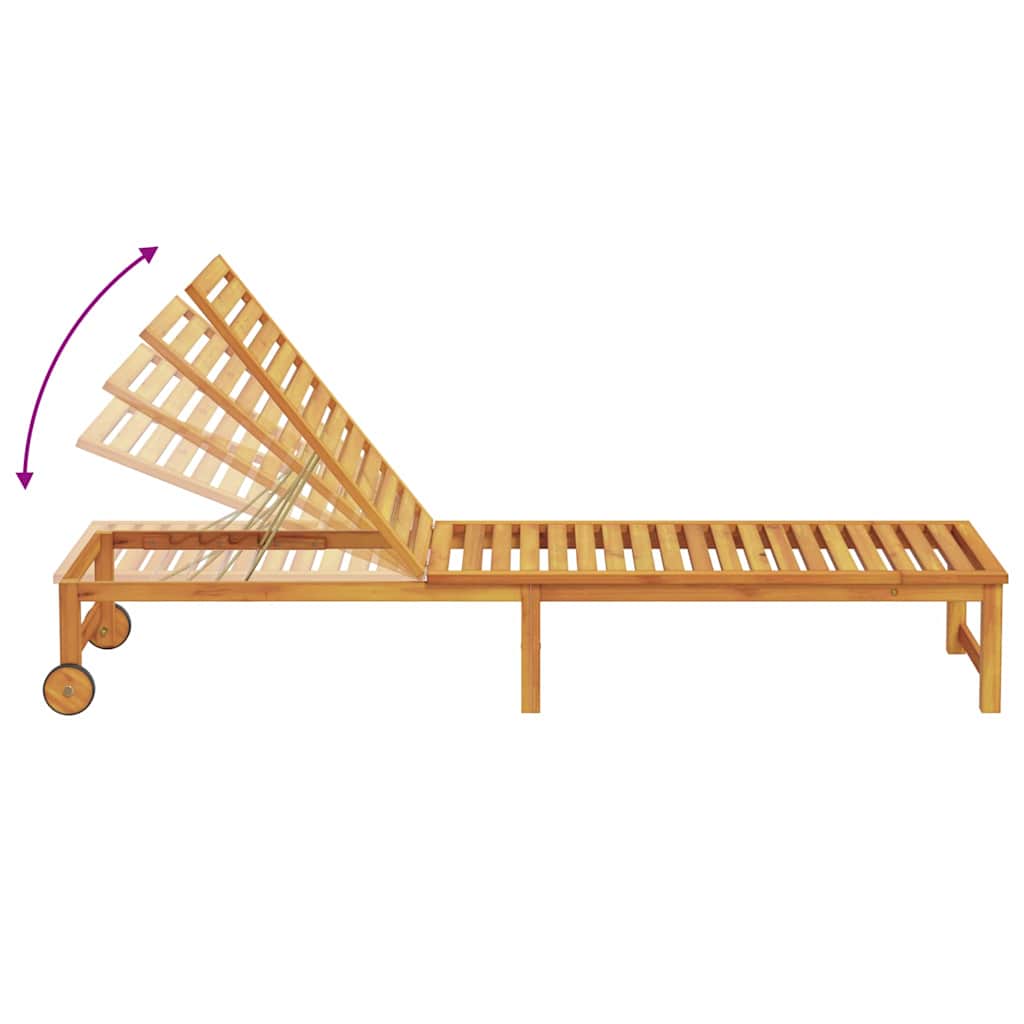 vidaXL Sonnenliege Braun 202 x 53 x 89 cm Massivholz Akazie