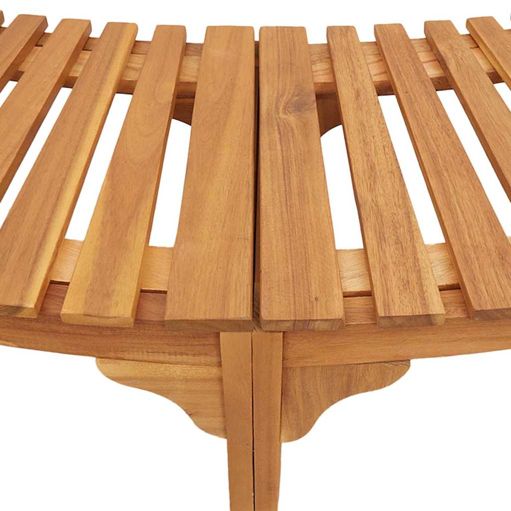 vidaXL Whirlpool Umgebung Halb-Rund Braun 252 x 112 x 55,5 cm