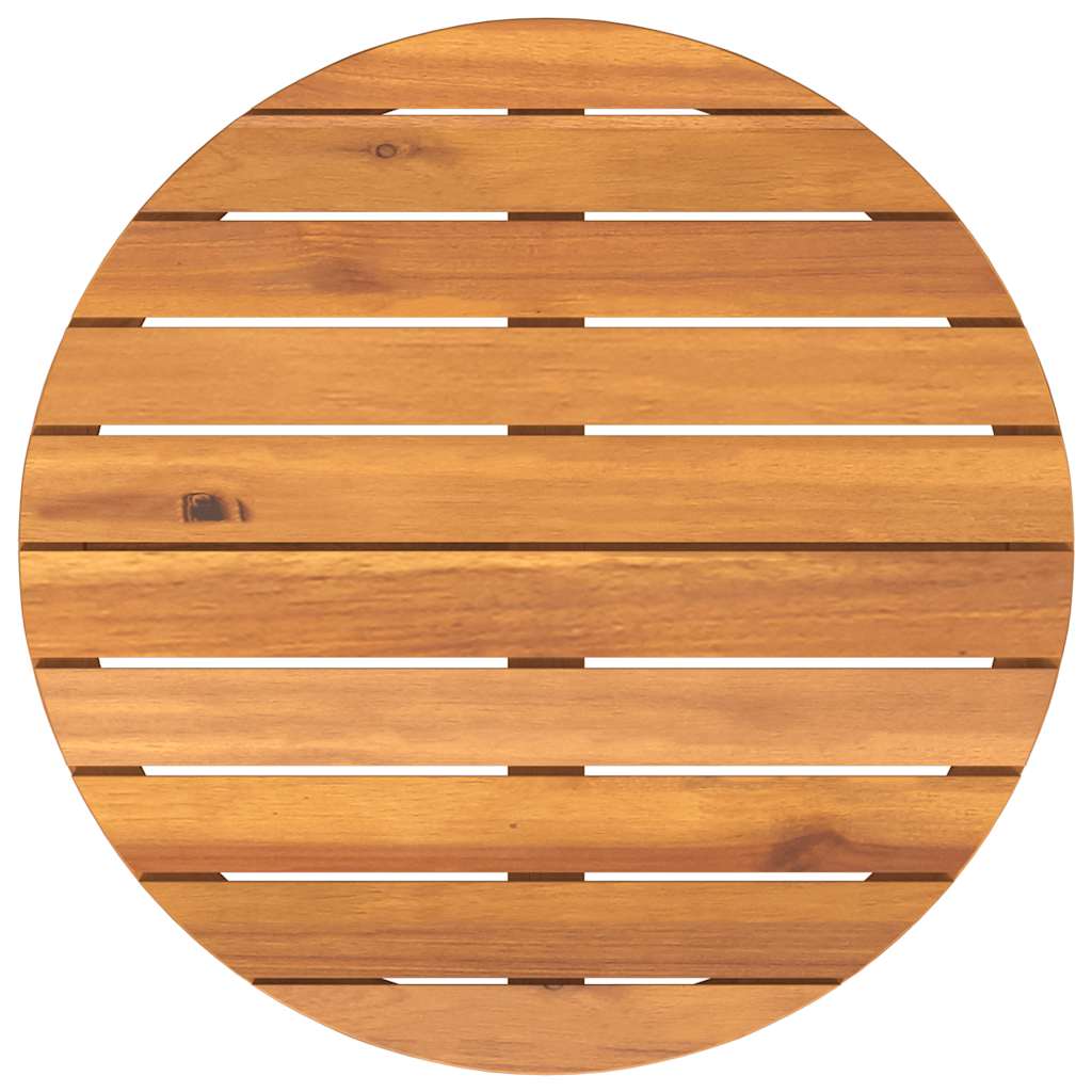 vidaXL Garten-Beistelltisch Rund Ø70x75 cm Massivholz Akazie