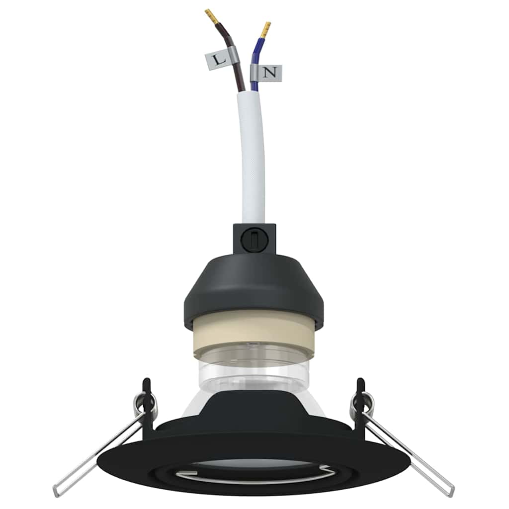 vidaXL Spotlight 6 pcs Schwarz 9 x 9 x 2,5 cm Metall