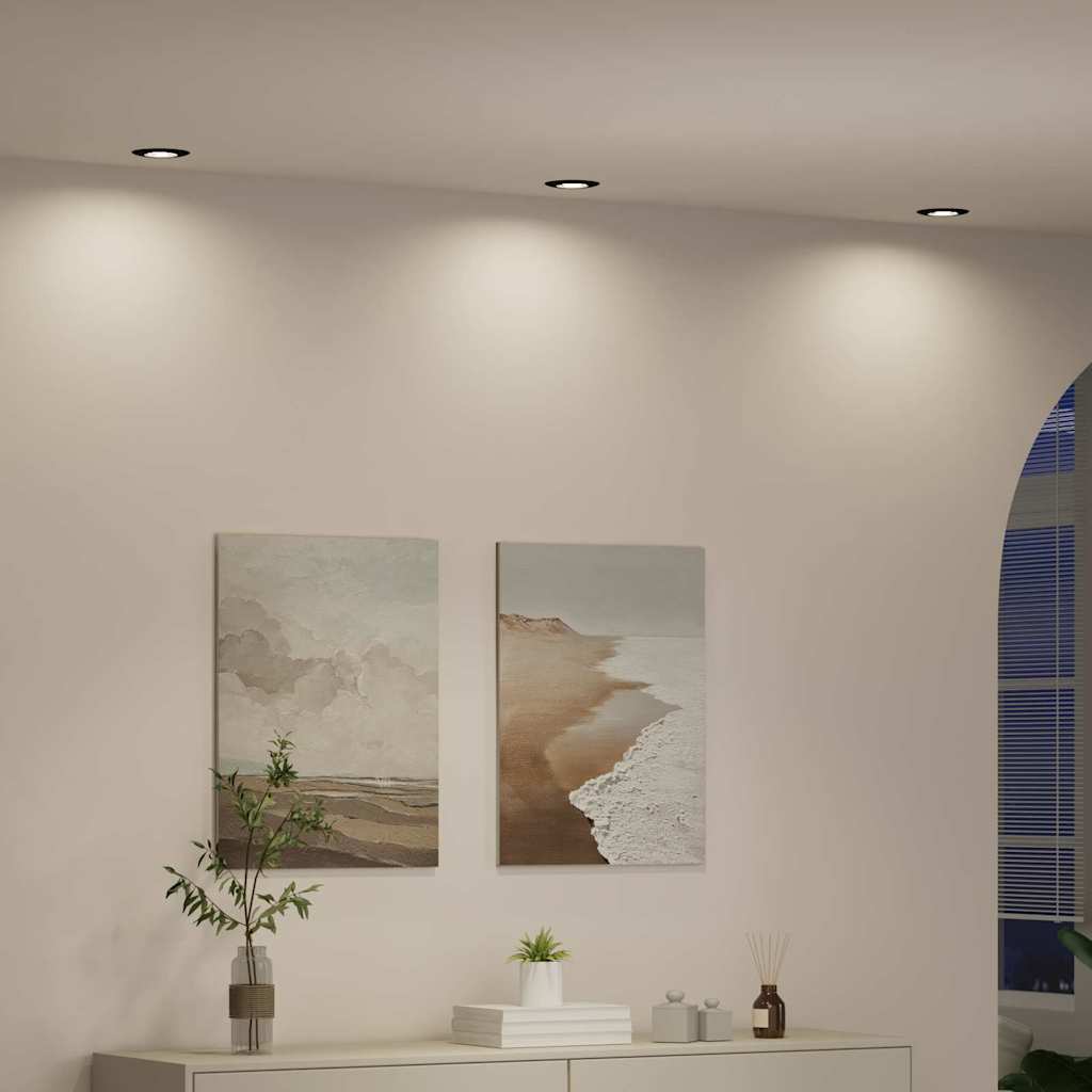 vidaXL Spotlight 6 pcs Schwarz 9 x 9 x 2,5 cm Metall