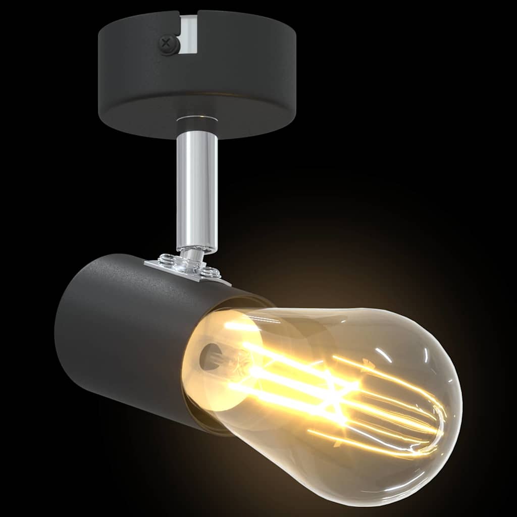 vidaXL Deckenstrahler mit Strahlern Schwarz 6,5 x 6 x 11,5 cm Metall