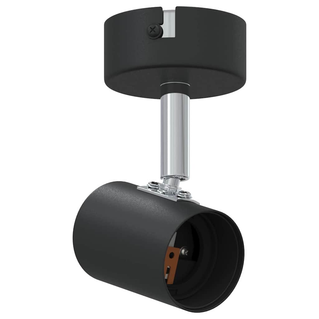 vidaXL Deckenstrahler mit Strahlern Schwarz 6,5 x 6 x 11,5 cm Metall