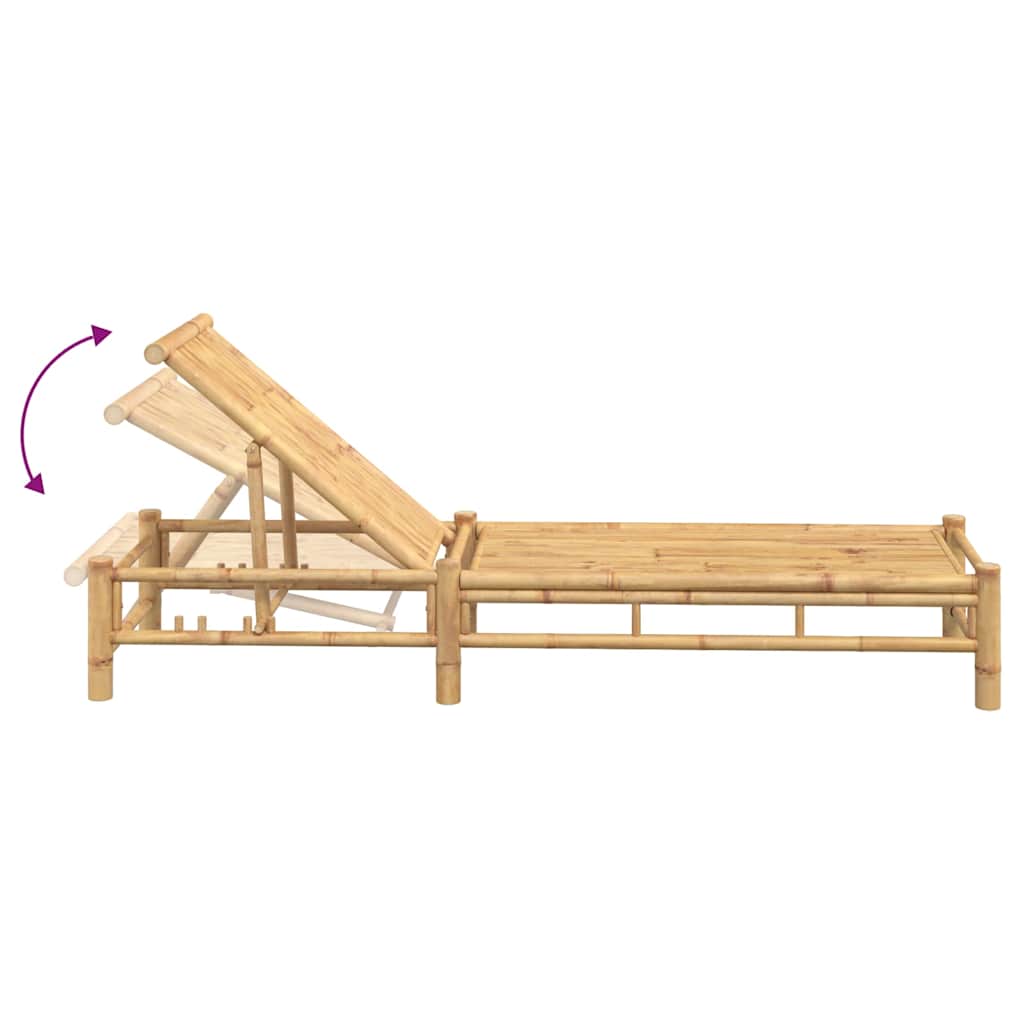 vidaXL Sonnenliege 55x199x30 cm Bambus