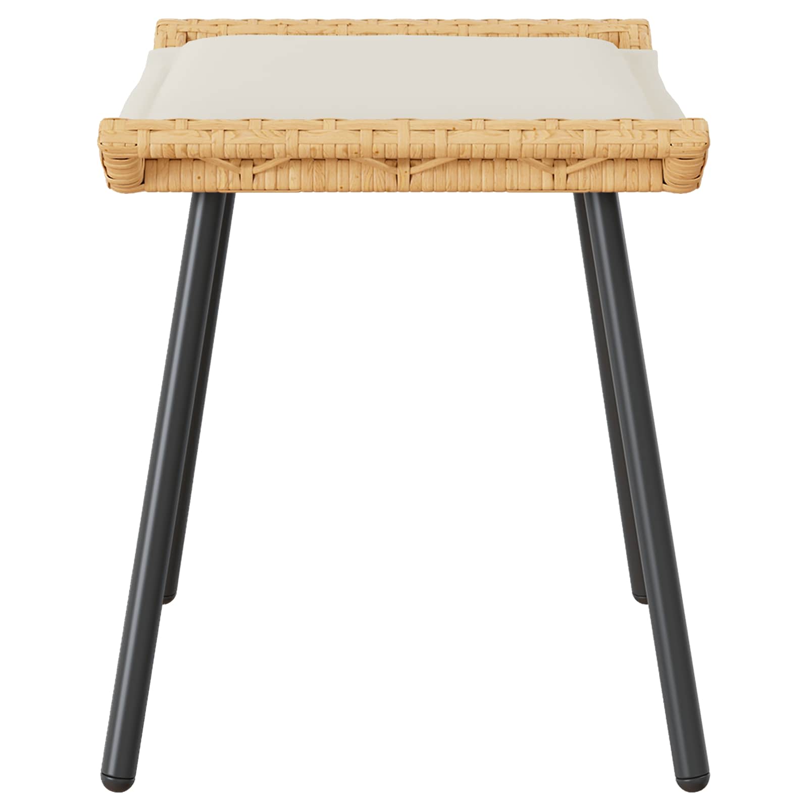 vidaXL Gartenhocker mit Kissen 2 pcs Braun 50 x 40 x 45cm Polyester