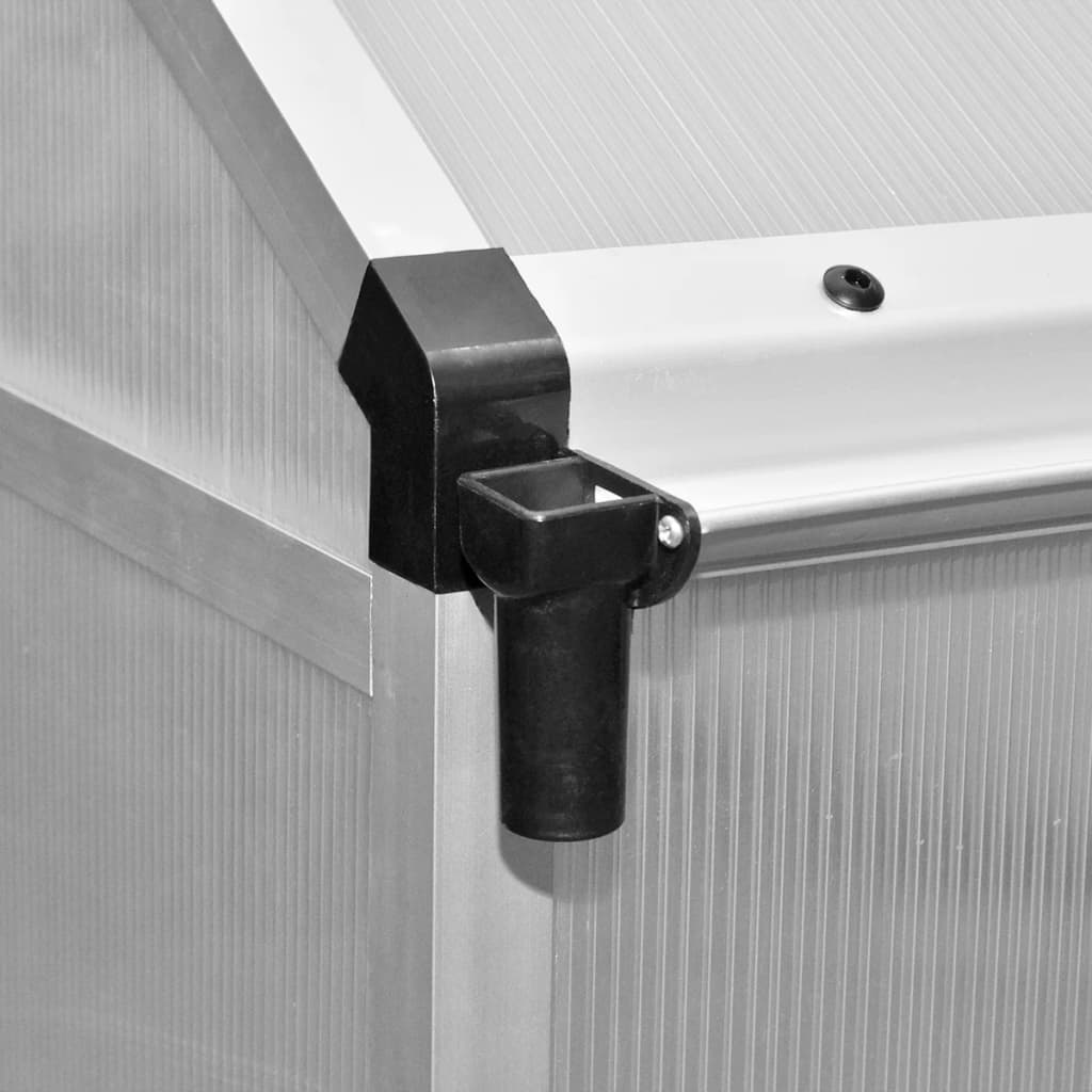 vidaXL Gewächshaus mit Fundament Verstärkt Aluminium 4,6 m²