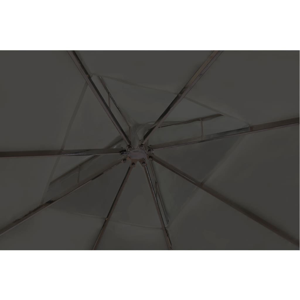 vidaXL Gartenpavillon mit Dach 3 x 3 m Dunkelgrau