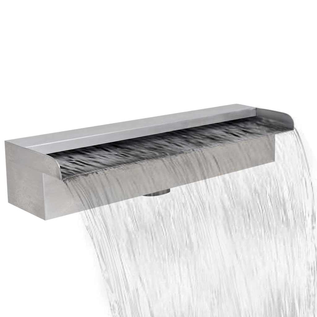 Pool-Wasserfall Rechteckig Edelstahl 110 cm