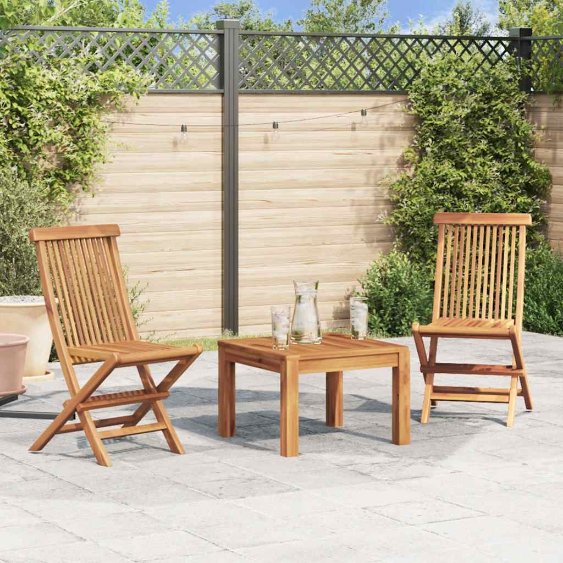 vidaXL Klappbare Gartenstühle 6 Stk. Massivholz Teak