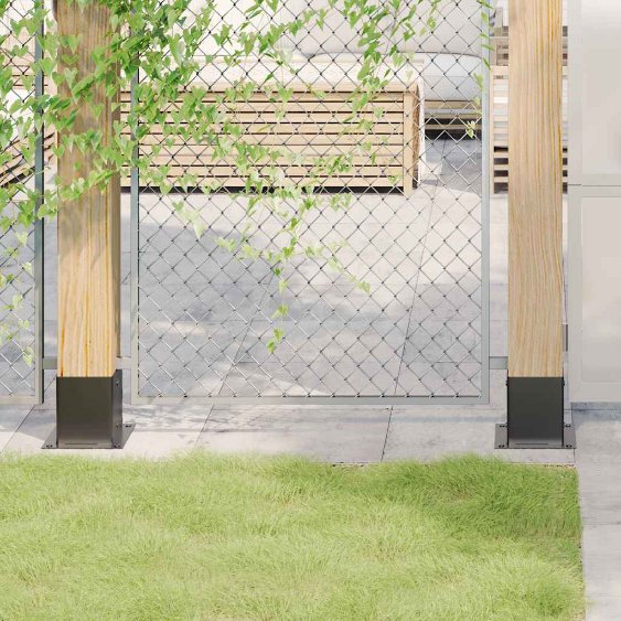 vidaXL Pfostenträger Quadratisch 4Stk. Silber 51x51mm Verzinkter Stahl