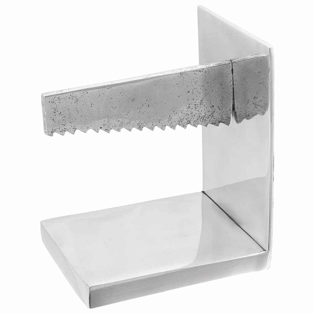 vidaXL Buchstützen 2 pcs Silber 12 x 9 x 19 cm Aluminium