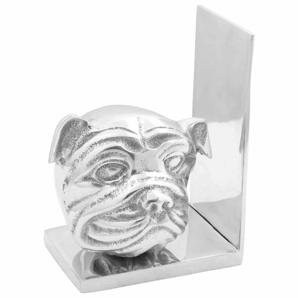 vidaXL Buchstützen 2 pcs Silber 12 x 9 x 19 cm Aluminium