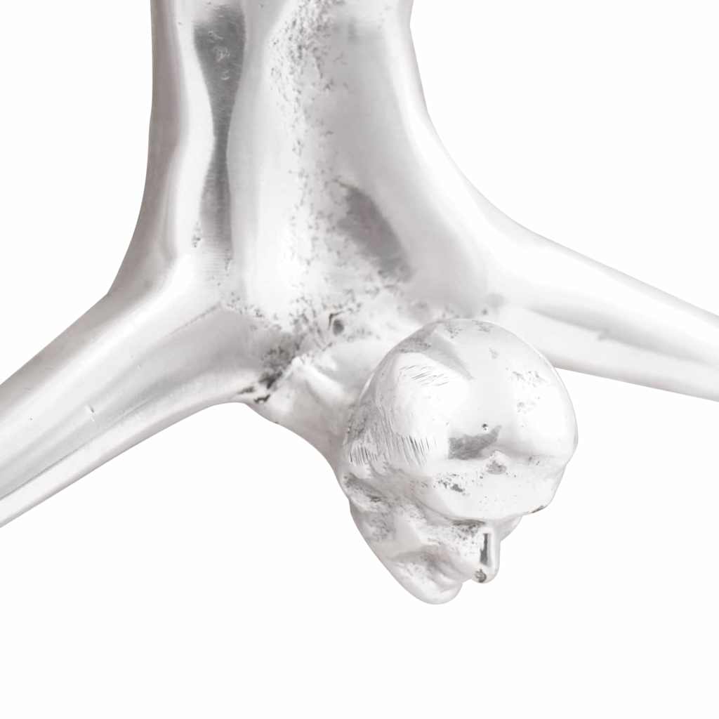 vidaXL Skulptur Silber 22 x 8 x 25 cm Aluminium