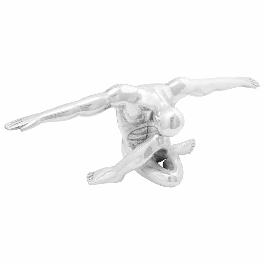 vidaXL Skulptur Silber 22 x 8 x 25 cm Aluminium