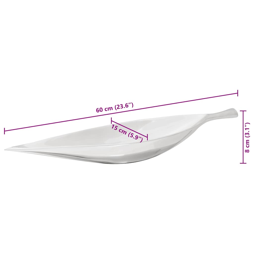 vidaXL Obstkorb Silber 60 x 15 x 8 cm Aluminium