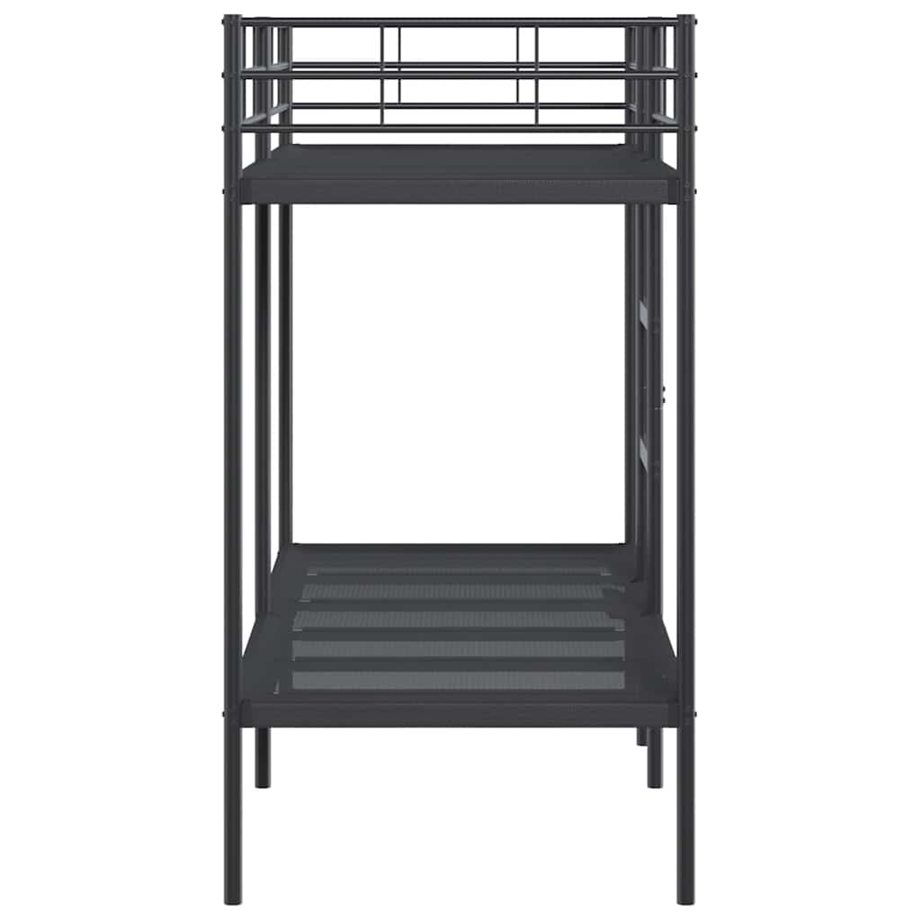 vidaXL Etagenbett ohne Matratze Schwarz 75x190 cm Stahl