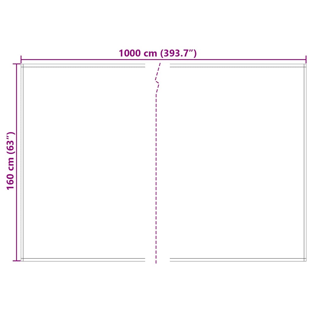 vidaXL Markisenersatz Blau und Weiß 1000 x 160 cm Polyesterleinwand