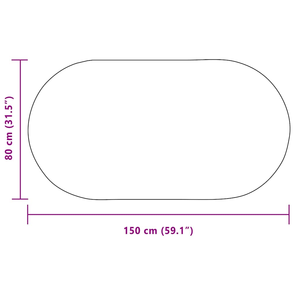 vidaXL Teppich ZIZUR Braun 150 x 80 cm Polypropylen