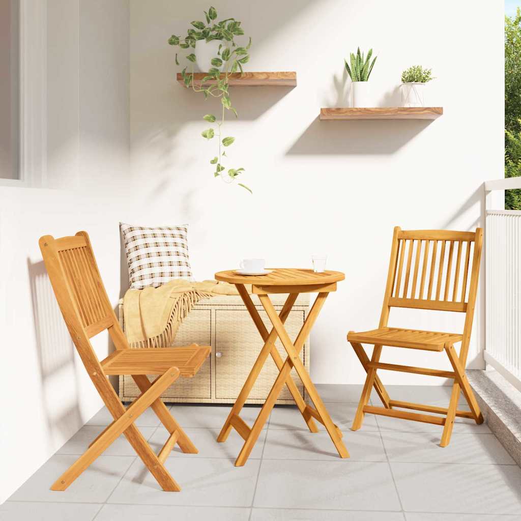 vidaXL Garten Bistro Set 3 pcs Braun Massivholz Akazie