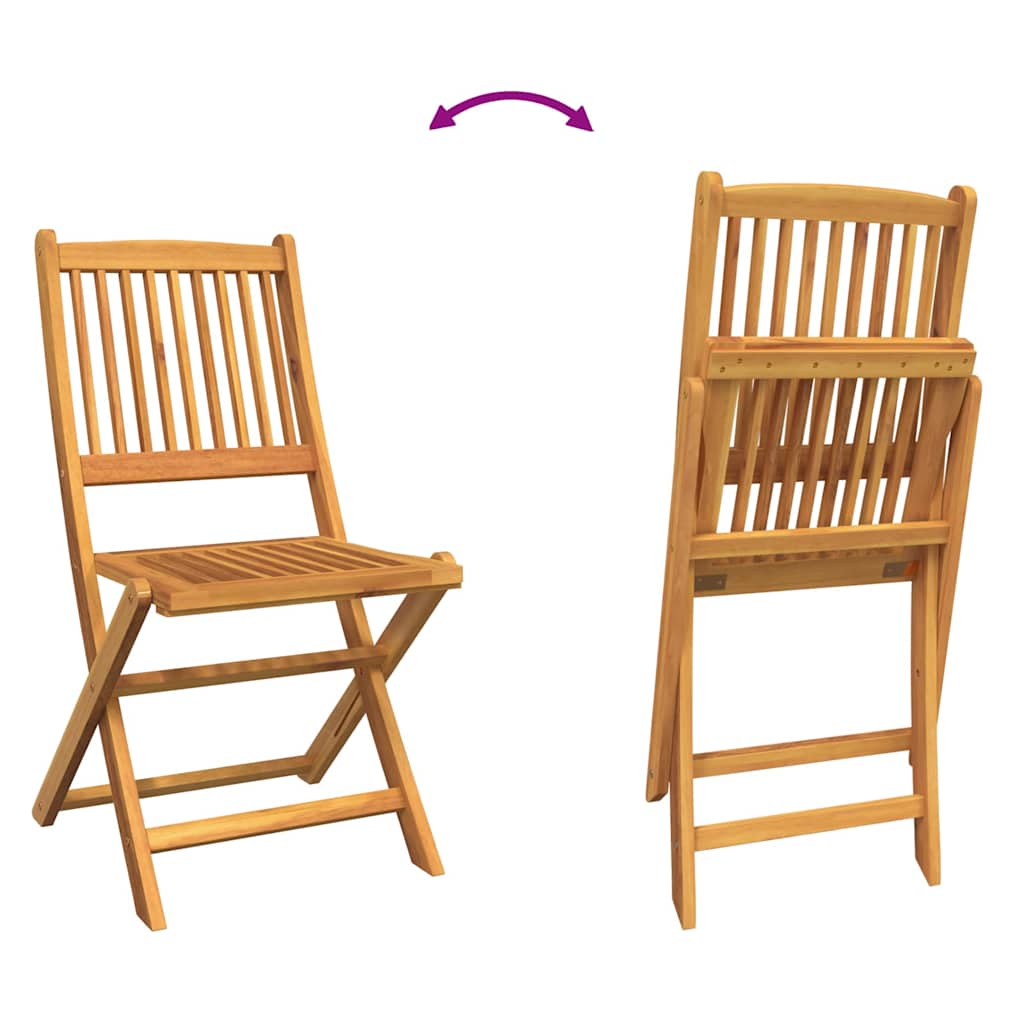 vidaXL Garten Bistro Set 3 pcs Braun Massivholz Akazie