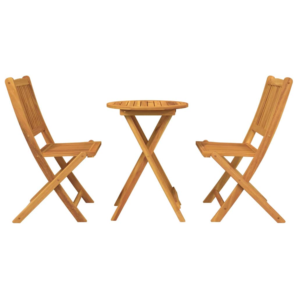vidaXL Garten Bistro Set 3 pcs Braun Massivholz Akazie