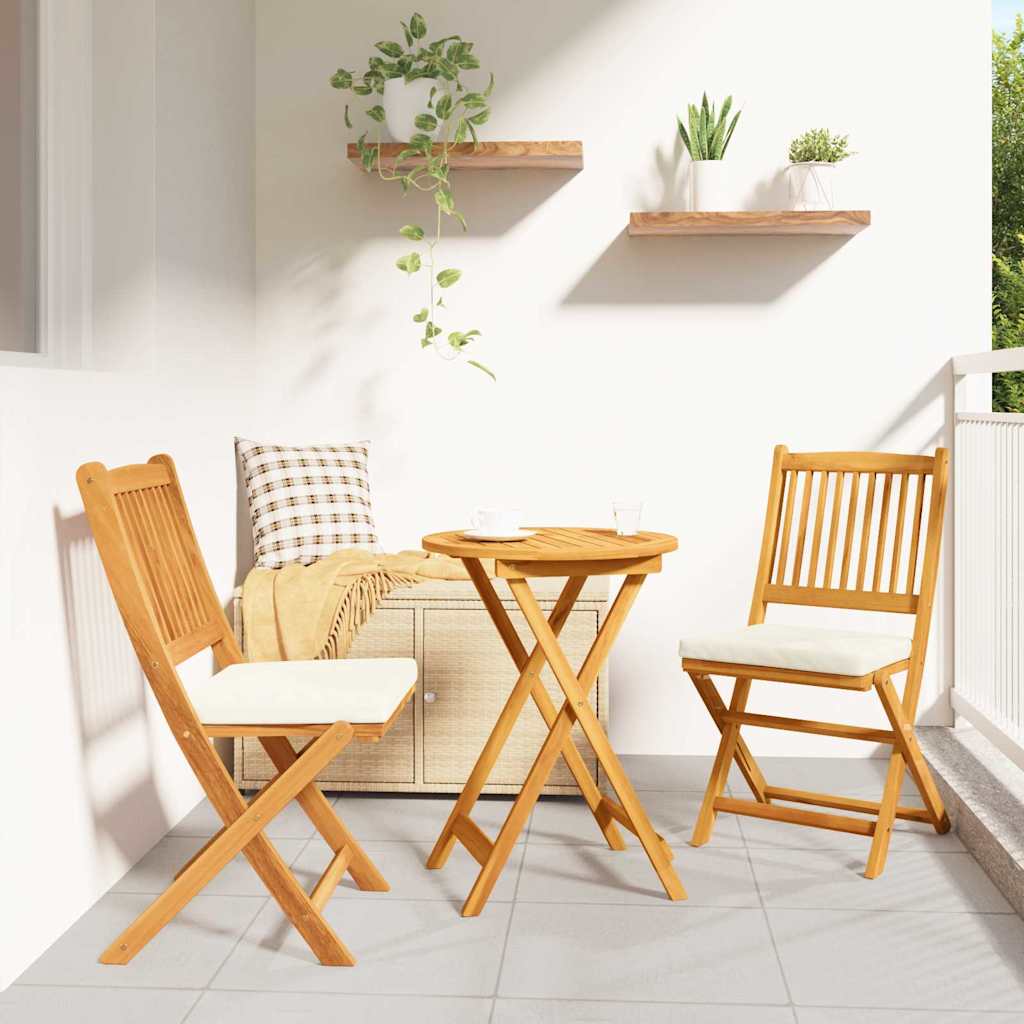 vidaXL Garten Bistro Set 3 pcs Braun Massivholz Akazie