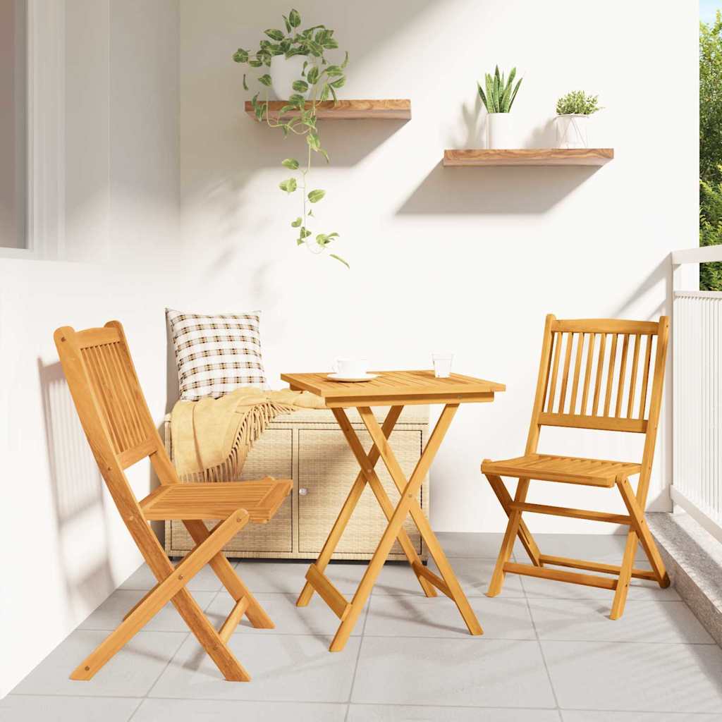 vidaXL Garten Bistro Set 3 pcs Braun Massivholz Akazie
