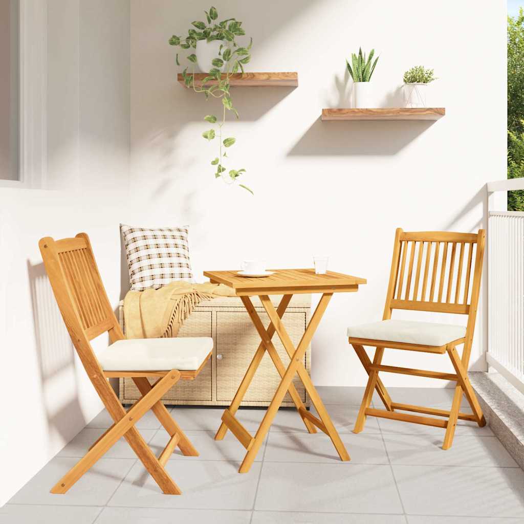 vidaXL Garten Bistro Set 3 pcs Braun Massivholz Akazie