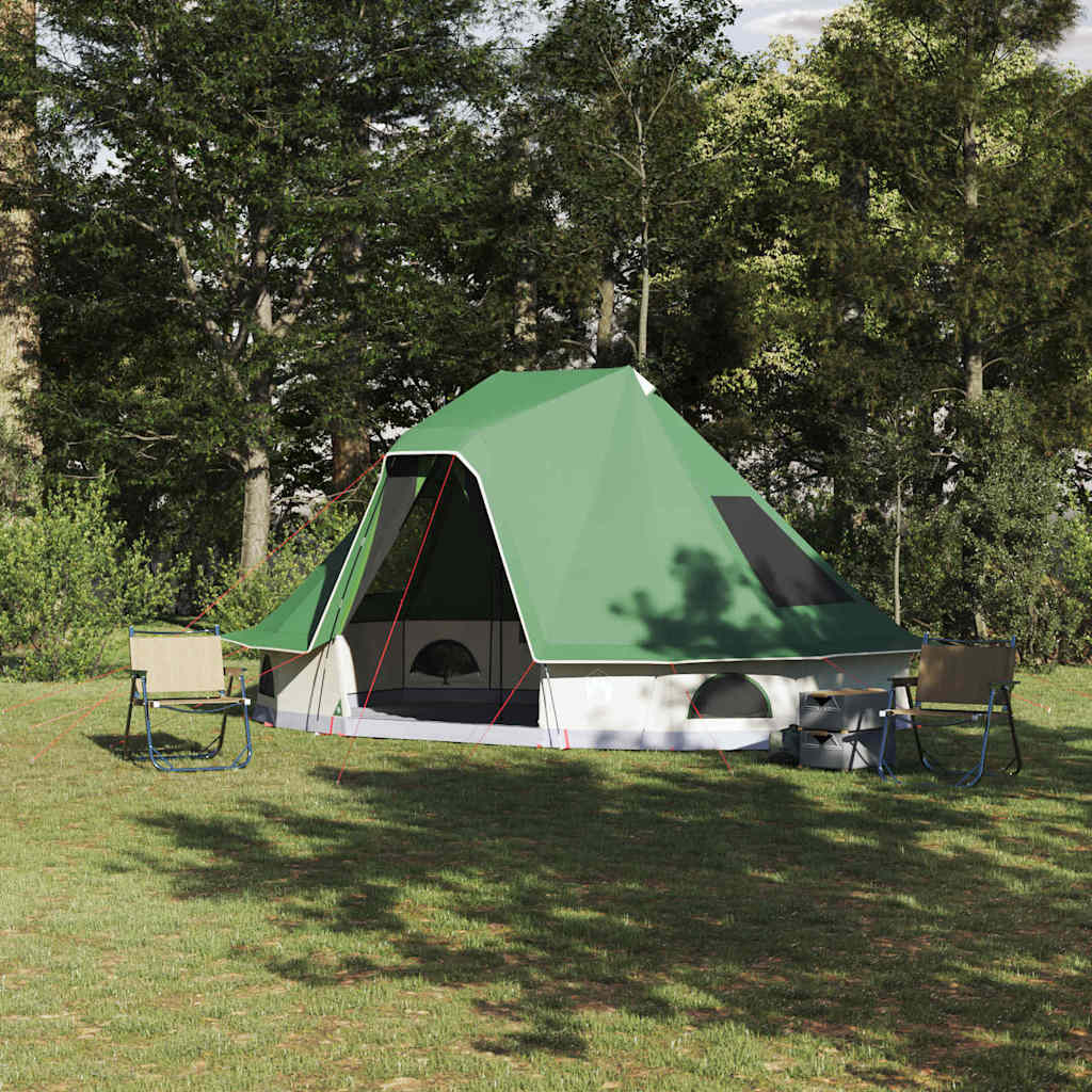 Familien-Tipi-Zelt mit Dach Grün 466 x 310 x 240 cm