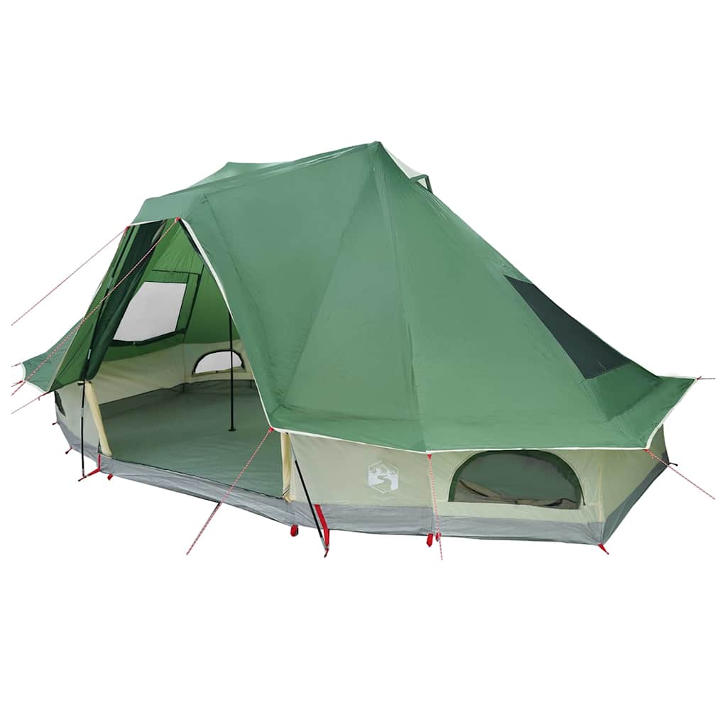 Familien-Tipi-Zelt mit Dach Grün 466 x 310 x 240 cm