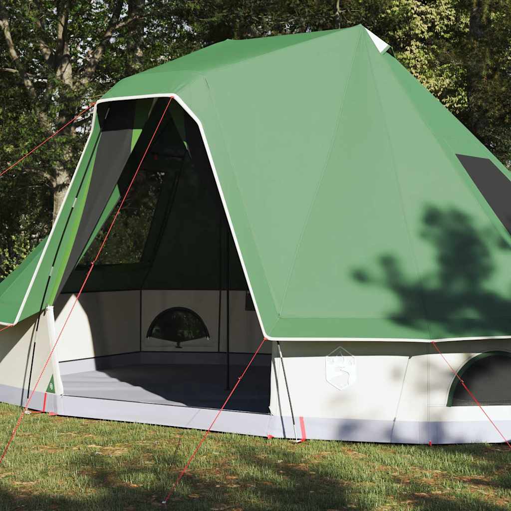 Familien-Tipi-Zelt mit Dach Grün 466 x 310 x 240 cm